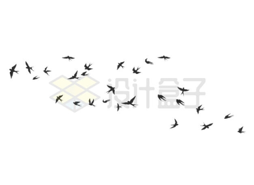 天空中飞舞的燕子剪影2263868矢量图片免抠素材