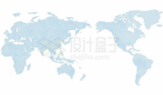 蓝色点阵世界地图1775336免抠图片素材