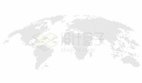 黑色点阵世界地图1008211免抠图片素材