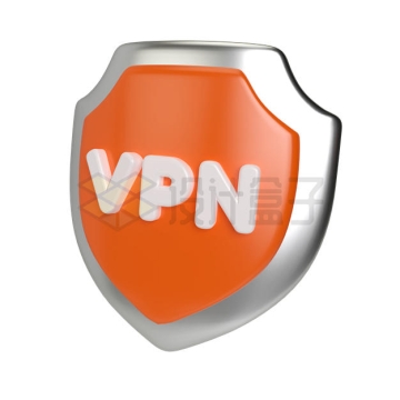 VPN卡通盾牌3D模型2586456PSD免抠图片素材