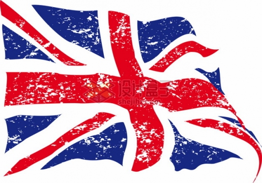 斑驳的英国米字旗国旗图案png图片素材
