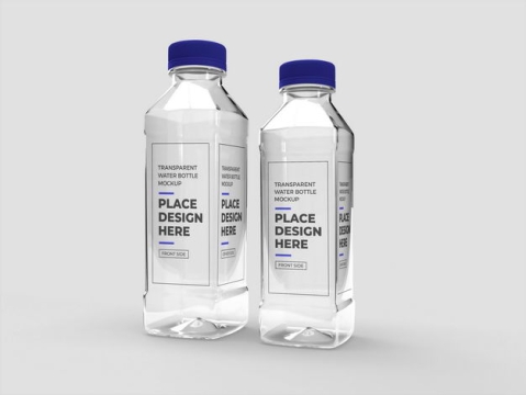 2瓶矿泉水纯净水饮用水塑料瓶样机5563823图片素材