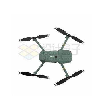 俯视视角的军用无人机小型无人机3D模型7089919PSD免抠图片素材