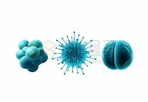 3D立体风格冠状病毒和细胞分裂3415397矢量图片免抠素材免费下载