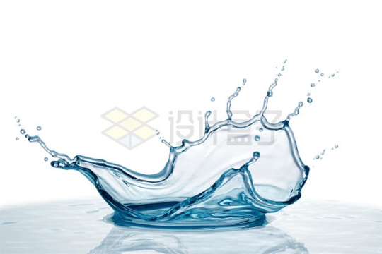 半透明水面上的纯净水水花效果2053059PSD免抠图片素材