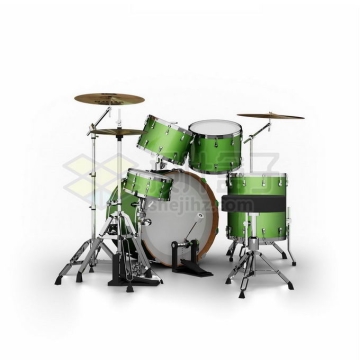 绿色架子鼓爵士鼓西洋打击乐器3D模型7210473PSD免抠图片素材