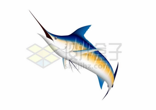 一条张着嘴巴的旗鱼剑鱼海洋鱼类3378983矢量图片免抠素材免费下载