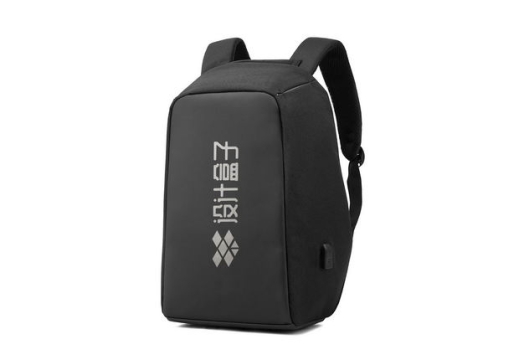 一款黑色背包双肩包书包logo样机1392580免抠图片素材