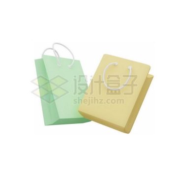 两个购物袋纸袋子3D模型8505942免抠图片素材