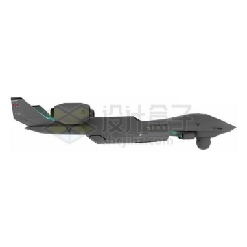 科幻风格的隐形无人战机战斗机3D模型4188082PSD免抠图片素材