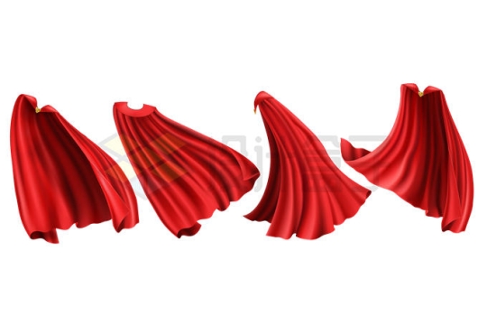 4款红色超人披风装饰4180246矢量图片免抠素材