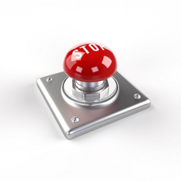 金属底座上的红色紧急按钮3990619免抠图片素材免费下载