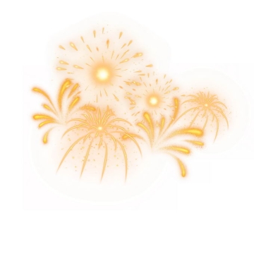 燃放中的黄色烟花礼花效果7988850免抠图片素材