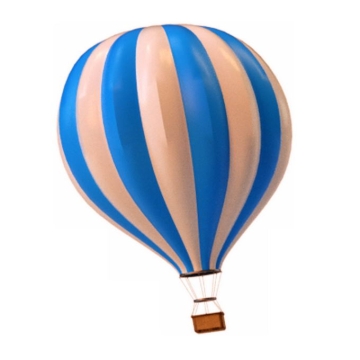 蓝色和淡红色条纹装的热气球9893345免抠图片素材