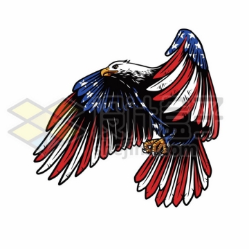 美国国旗星条旗图案的白头鹰596357图片素材