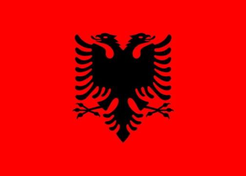 标准版阿尔巴尼亚国旗图片素材