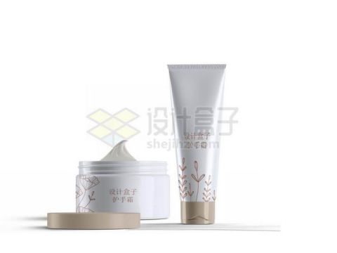  Open hand cream bottle and facial cleanser outer packaging prototype 9050037PSD cut free picture material