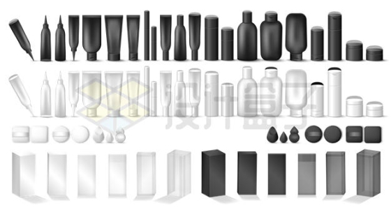  Various cosmetics packaging bottles and cube 3D models 3924155 vector pictures free of cutting materials