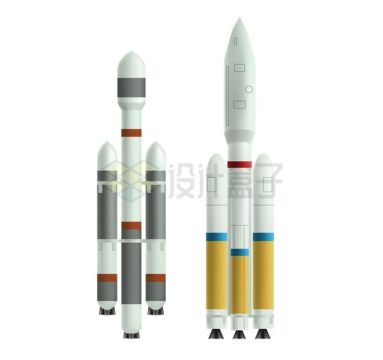 两款运载火箭侧面图8683923矢量图片免抠素材