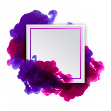抽象紫红色烟雾环绕的正方形边框文本框信息框标题框439997png图片免抠素材