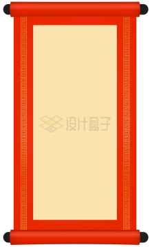 展开的中国风卷轴文本框3313430矢量图片免抠素材