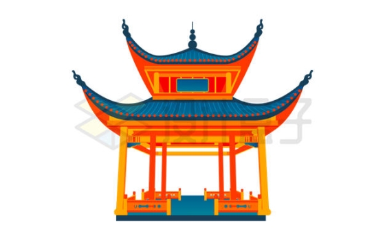 一款中国风凉亭建筑物1736698矢量图片免抠素材