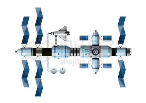 一个大型太空站空间站1805656矢量图片免抠素材