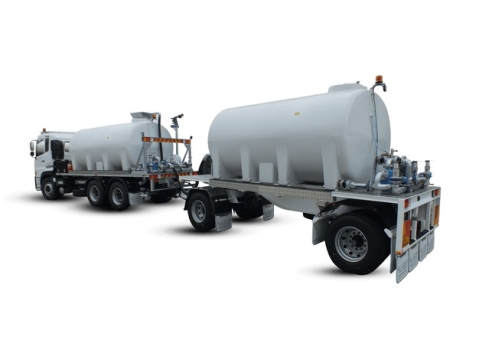 两节白色的槽罐车油罐车危险品运输卡车特种运输车挂车132786png图片素材