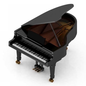 3D立体黑色三角钢琴音乐乐器9778263png图片免抠素材