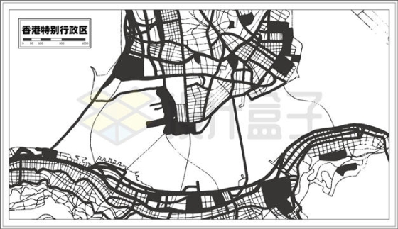 香港特别行政区维多利亚湾地图8197705矢量图片免抠素材