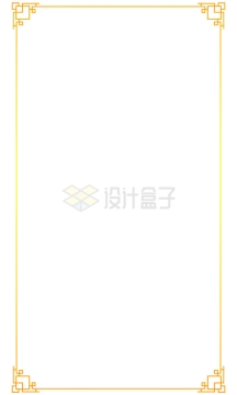 金色回字纹中国风边框7875106矢量图片免抠素材