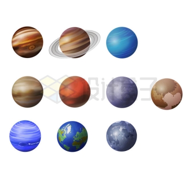 太阳系九大行星5400449矢量图片免抠素材