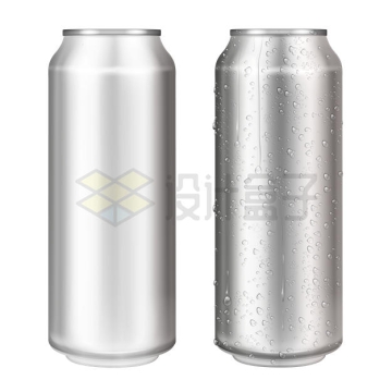 两款易拉罐铝罐金属罐子9955070矢量图片免抠素材