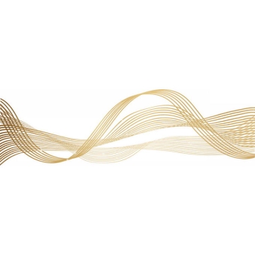金色线性线条波浪线组成的抽象曲线装饰图案3136488图片素材