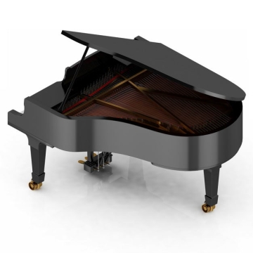 3D立体黑色三角钢琴音乐乐器9755993png图片免抠素材