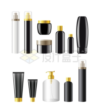  Various white and black cosmetics and skin care products bottle 3468798 vector picture free material