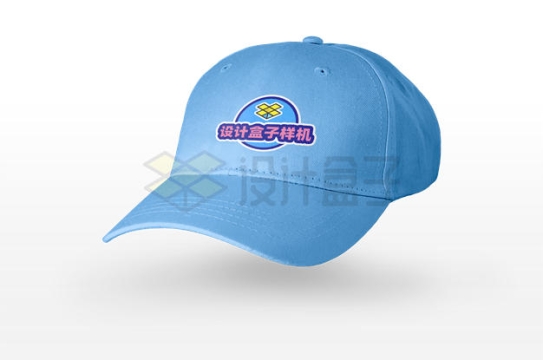 蓝色帽子棒球帽鸭舌帽品牌logo样机6324008PSD免抠图片素材