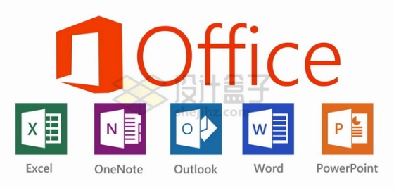 微软office 办公软件 logo标志icon图标png图片素材