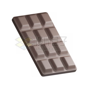 一整块黑巧克力美味零食3D模型2414073PSD免抠图片素材