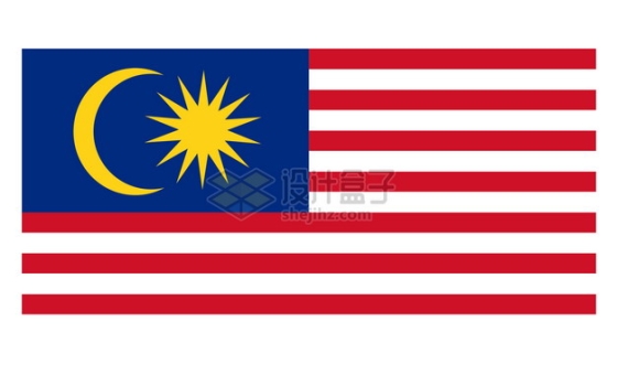 标准版马来西亚国旗图案png图片素材