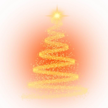 金黄色发光光点组成的圣诞节圣诞树效果3665416图片素材