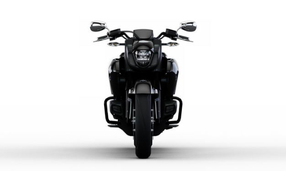 3D立体黑色重机车公路摩托车运动摩托车正面视角6370661png图片免抠素材