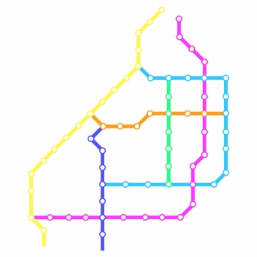 彩色线条嘉兴地铁线路规划矢量图片773590