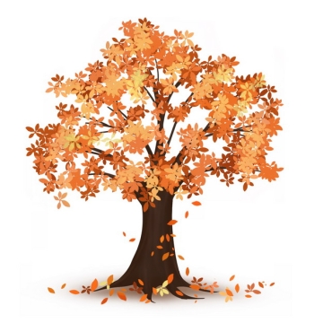 秋天落叶的大树827021png图片免抠素材