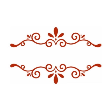 简约欧式中国传统风格红色花纹图案502102免抠图片素材