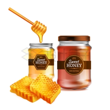 玻璃罐中的蜂蜜9572358矢量图片免抠素材
