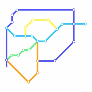 彩色线条台州地铁线路规划矢量图片943147