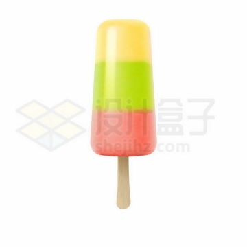 3种颜色拼色的冰淇淋冰棒冰棍夏日美味冷饮4404833矢量图片免抠素材免费下载