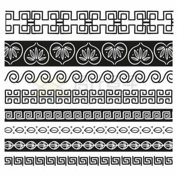  All kinds of palindrome pattern border 9767750 vector picture free cut material