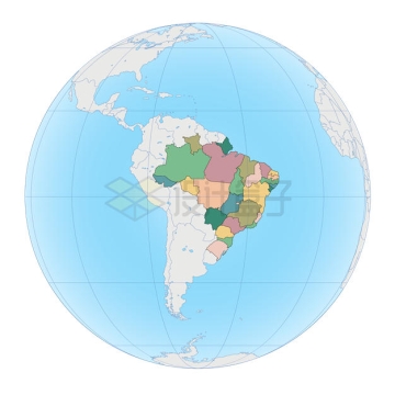 巴西区位地图和行政地图9223047矢量图片免抠素材